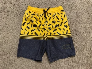 Batman Swim Trunks Shorts Yellow and Black Boys Large - Picture 1 of 7