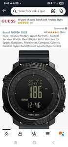 mens military North Edge watch waterproof - Picture 1 of 4