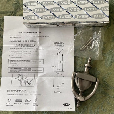 Llamador de puerta de apartamento Ives níquel cepillado - NUEVO Foto 1 de 4