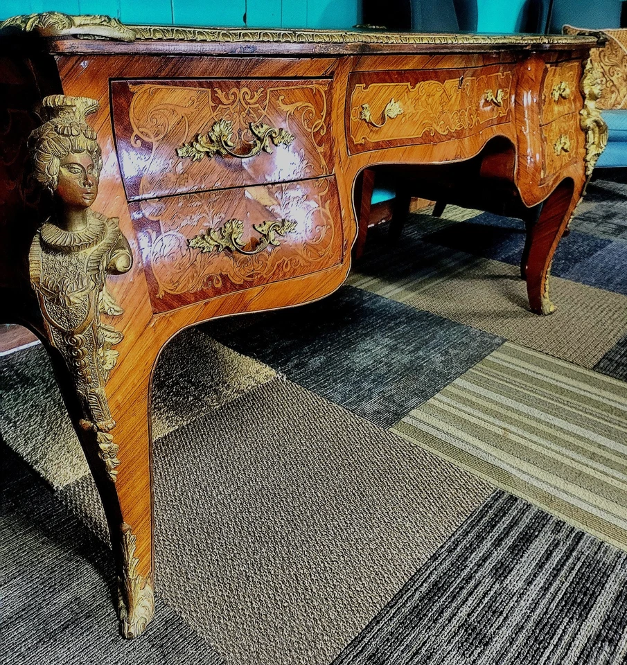 Escritorio francés vintage y escritorio enrollable a juego Foto 1 de 4