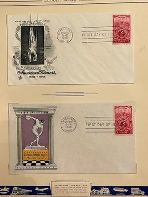 1948 3c American Turners 100th Ann. Stamp #979 First Day Covers (2), inc Fluegel - Image 1 of 3