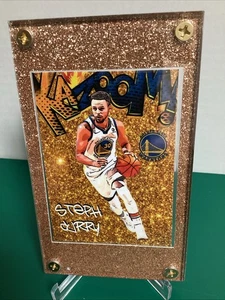 Stephon Curry Artist Edition Custom Card Golden State Warriors Gold Display - Picture 1 of 11