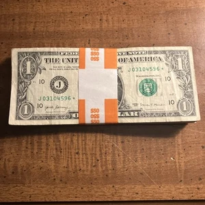 United States One Dollar Star Notes STRAP OF 50 - Picture 1 of 3