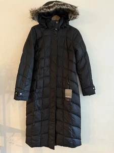 Neu mit Etikett Eddie Bauer Damen gefütterter Daunen Lodge Dufflecoat Größe M Medium schwarz - Bild 1 von 10