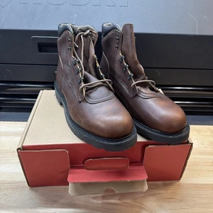 Vintage Herren Red Wing 963 EH Weiche Spitze Leder Stiefel Arbeit Größe 9 H Dunkelbraun - Bild 1 von 7