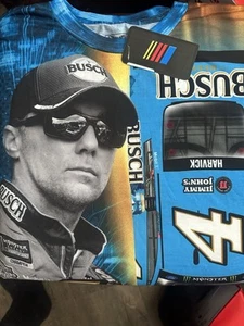 Kevin Harvick Busch Light Nascar Sublimated All Over Print T Shirt Mens Medium - Picture 1 of 4