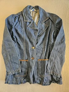 Chaqueta Blazer Vaquera De Colección Años 70 Para Mujer Sears Fashions Talla 10P Medidas En Fotos - Imagen 1 de 10