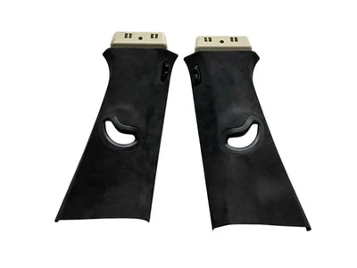 2019-2025 BMW X7 LEFT & RIGHT UPPER B PILLAR COVER PANEL SET BLACK ALCANTARA Foto 1 de 4