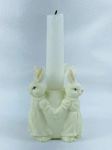 Jade Collection Keramik Trio Mädchen Hasen Kegel Kerzenhalter / Osterdeko - Bild 1 von 15