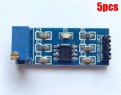 5Pcs NE555 Adjustable Frequency Pulse Generator Module hw - Image 1 of 2