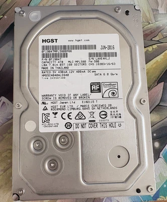HGST 0F19847 Coolspin 4TB 3.5" SATA 64MB CACHE Internal Desktop HDD Hard Drive - Image 1 of 3