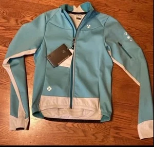 Large Women Bontrager 180 Softshell Jacket with Tags Blue - Picture 1 of 9