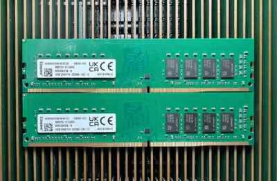 Kingston 2 x 16GB DDR4 3200 16G 2Rx8 PC4-3200AA -UA2-12 Desktop DIMM RAM - Image 1 of 4