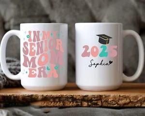 Personalized In My Senior Mom Era Class Of 2025 Graduation Gift Mug - Picture 1 of 2