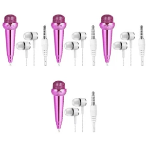 4pcs Mini Microphone Music Microphone Tiny Microphone Portable Phone Microphone - Photo 1/12