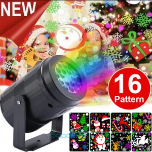 Christmas Snowflake Projector LED Moving Snowfall Laser Light Indoor Outdoor US - Picture 1 of 18