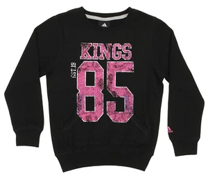 Adidas NBA Youth Girls (7-16) Sacramento Kings Scoop Neck Fleece Sweatshirt - Picture 1 of 5