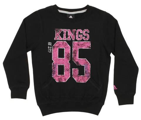 Adidas NBA Youth Girls (7-16) Sacramento Kings Scoop Neck Fleece Sweatshirt Cover