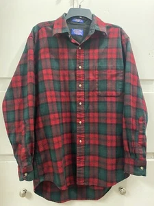 Vintage Pendleton Schurwolle Schottenkaro Knopfleiste Hemd-Herren Größe Medium - Bild 1 von 5