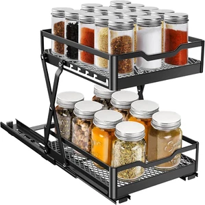VOGWOLTH Spice Rack Organizer for Cabinet Seasoning Pull Out Pantry Kitchen Clos - Picture 1 of 12