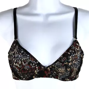 Savage Bra 32C X Fenty Women's Mesh Unlined Underwire Black Metallic NEW - Picture 1 of 7