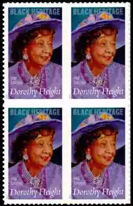 US Dorothy Height Black Heritage Forever Stamp Block of 4 Scott #5171 - Picture 1 of 1