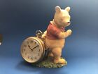 Disney Vintage Pooh Charpente Table Clock Pocket Watch Figure Statue Classic 8”