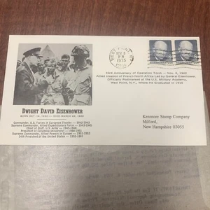1975 Eisenhower Envelope 33rd Anniversary Of  Operation Torch Mint Original Rare - Picture 1 of 5