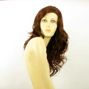 Parrucca donna lunga ricci castano scuro rame intenso : JENNIFER 322 - Picture 1 of 8