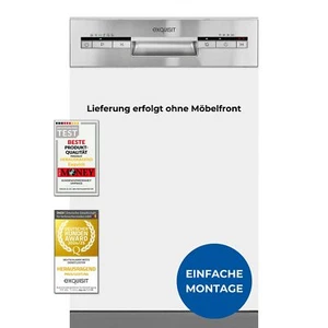 Exquisit Geschirrspüler EGSP51009-EB-030E inox | 9 Maßgedecke | 9 Liter | 45 cm - Bild 1 von 9