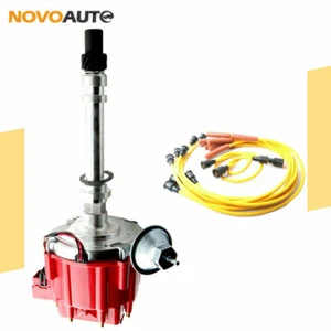 Ignition Distributor W/Spark Plug Wires Set For Chevy Impala Camaro BBC 454 HEI - Picture 1 of 7