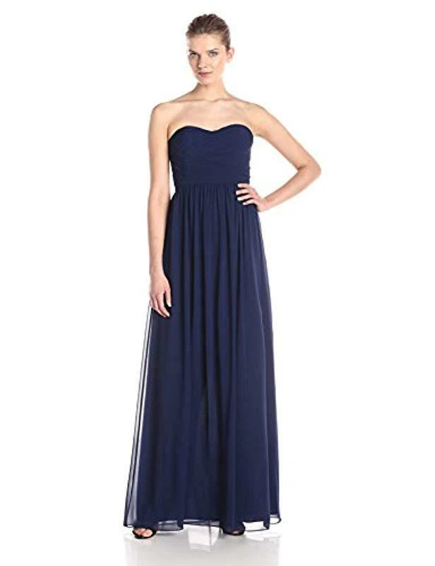 Vestido Donna Morgan para mujer Stephanie sin tirantes de gasa medianoche talla 8 - Foto 1 de 1