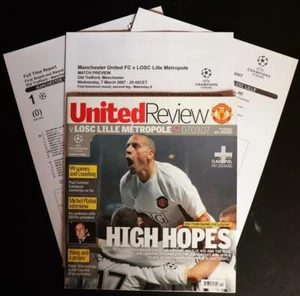 Manchester United FC V LOSC Lille Metropole Champions League partido progresivo 07-03-07 - Imagen 1 de 3