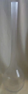 FRENCH CLEAR GLASS VERY TALL VASE BY DAUM FRANCE 1970s - Picture 1 of 9