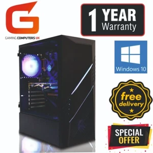 Gaming PC COMPUTER Core i5 32GB 240GB+2TB RTX 3050 Win10 Computer FREE DELIVERY - Picture 1 of 10