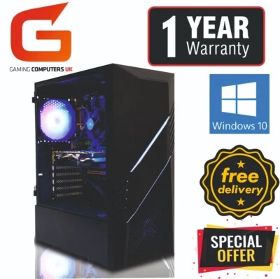 Gaming PC COMPUTER Core i5 32GB 240GB+2TB RTX 3050 Win10 Computer FREE DELIVERY - Image 1 of 4