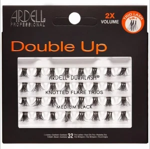 Pack of 10 - ARDELL Double Trios Individual Knotted Flare Lashes Medium - Picture 1 of 1