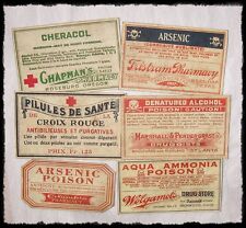 20 POISON VINTAGE LOOK VICTORIAN APOTHECARY LABELS Halloween/Steampunk/Primitive