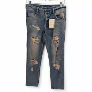 ASOS Men's Distressed Straight Leg Jeans Destroyed Denim 28x30 NWT - Picture 1 of 7