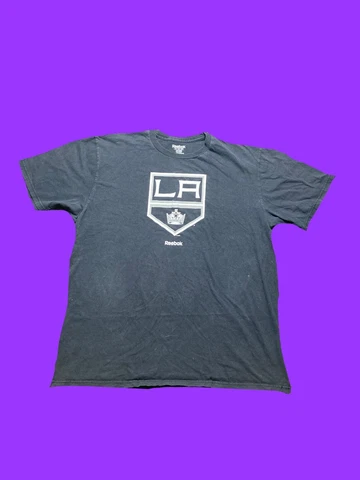 Reebok Los Angeles Kings NHL T Shirt Mens Size XL Black Cover