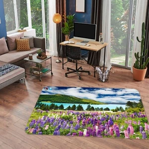 3D Ocean Lavender R005 Non Slip Rug Mat Round Elegant Carpet Panda - Picture 1 of 5