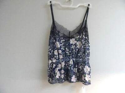 Pijama Adore Me para mujer Top Cami Tank Prendas para dormir 09251 Azul marino Flores Pequeño Foto 1 de 3