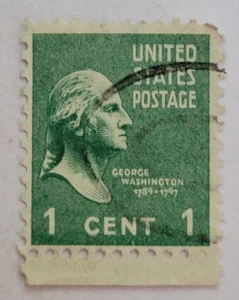 VINTAGE ~ U.S. Postage Stamp ~ George Washington ~ One Cent (1¢) Green - 09 - Picture 1 of 6