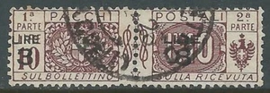1923-25 REGNO USATO PACCHI POSTALI SOPRASTAMPATO 3 SU 10 LIRE - Z4-3 - Picture 1 of 1