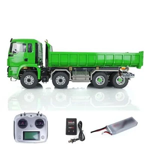 LESU TGS Metal 1/14 RC Hydraulic Dumper Truck 8x8 Remote Control Roll On Tipper - Picture 1 of 12