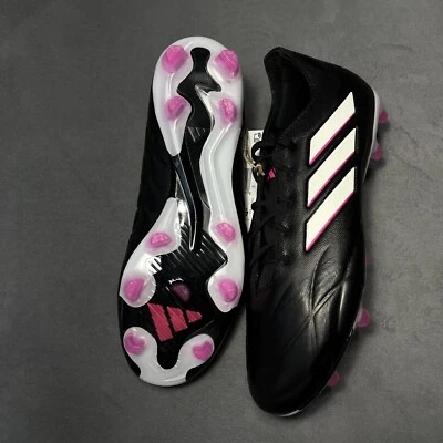 Adidas Copa Pure.2 FG Leather Soccer Cleats, Womens 8.5 Mens Size 7.5 Black Pink - Image 1 of 4
