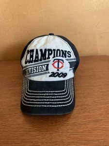 MINNESOTA TWINS MLB Baseball DIVISION CHAMPIONS 2009 47 Brand Cap OSFA Hat - Picture 1 of 4