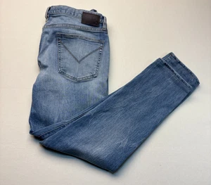 John Varvatos Mens Jeans Blue Wight Skinny Medium Wash Stretch Denim USA 36x30 - Picture 1 of 3