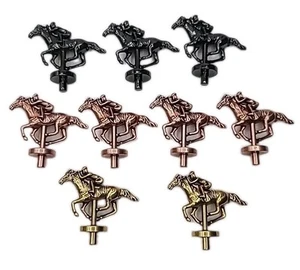 Metall Pferderennen Brettspiel Ersatz Pferdemarker 3 schwarz 4 Kupfer 2 gold - Bild 1 von 5