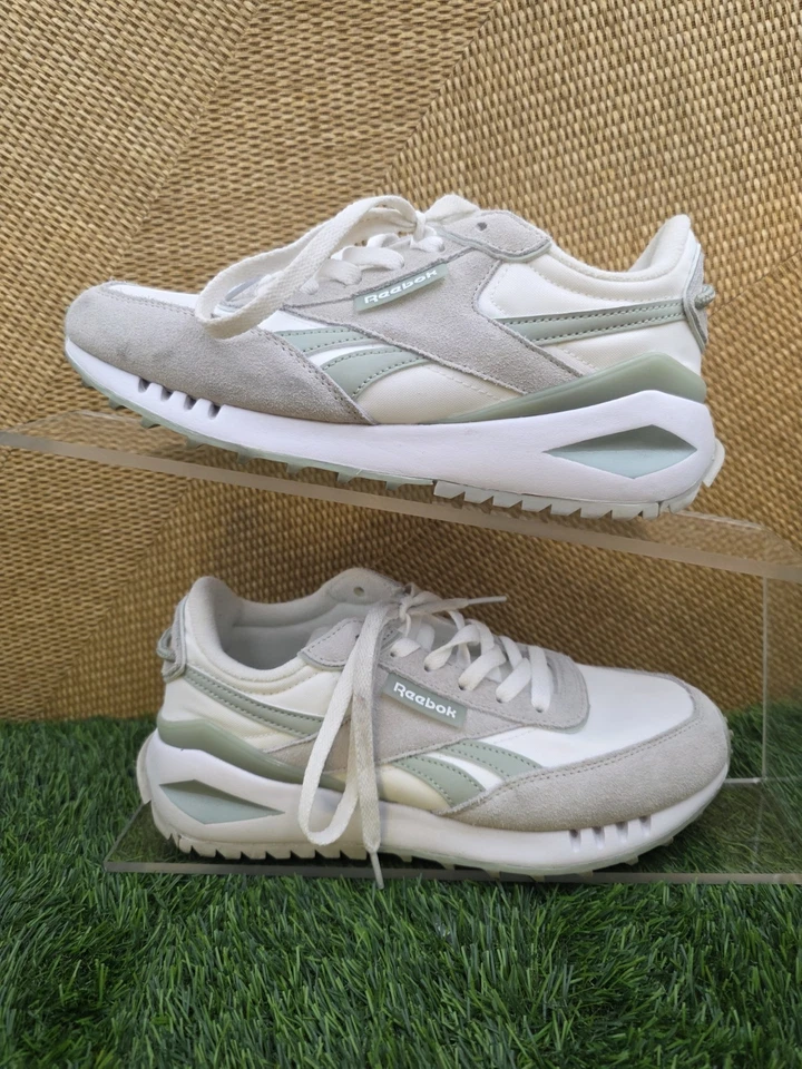 Reebok Shoes Womens 7.5 Forte Racer Athletic Running Sneakers White Mint Green - Image 1 of 4